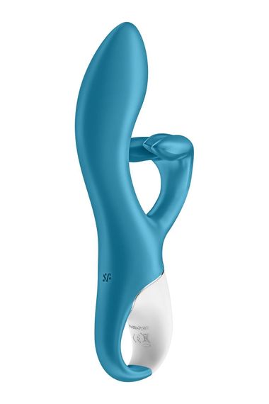 Вібратор-кролик із потрійним відростком Satisfyer Embrace me Turquoise, 2 мотори, діаметр 3,6 см | Зображення 3