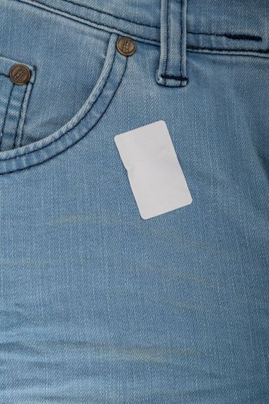 Джинсы мужские однотонные  -уценка, цвет голубой, 247R1242-1-U-18 | Зображення 5