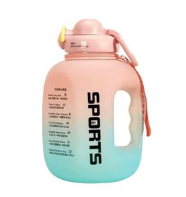 Спортивна пластикова пляшка для води 1600мл. Рожева