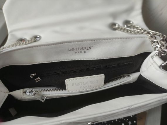 Женская топовая сумка Yves Saint Laurent white | Зображення 3