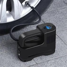 Компрессор портативный автомобильный Air pump AND XL-1026 от прикуривателя 12 В с цифровым дисплеем Черный