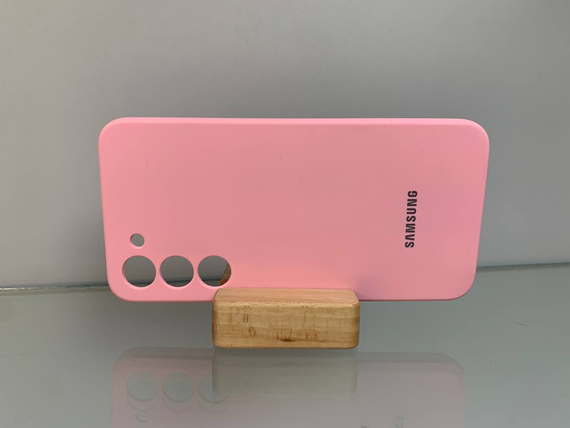 Samsung Galaxy S23 Plus Протиударний чохол з логотипом софт тач рожевий