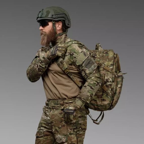 Тактичний рюкзак RANGER Мультикам, армійський штурмовий рюкзак Ukrarmor укрармор, військовий рюкзак ЗСУ триденний 40л MOLLE | Зображення 8