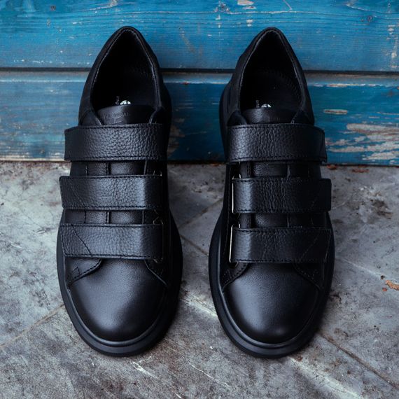 Чоловічі кеди на липучках шкіряні 41 розмір