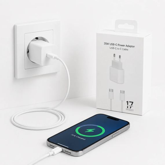 Сетевое зарядное устройство 26X-199 35W USB-C белое | Зображення 2