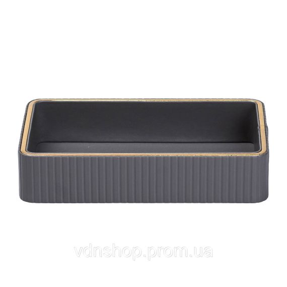 Салфетница на стол из эко-кожи 25 х 15.5 х 5 см Серый HP9900G | Зображення 3