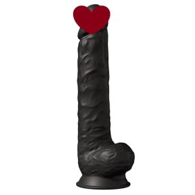 Фалоімітатор SilexD Kingston Black (MODEL 15in), двошаровий, силікон+Silexpan, діаметр 7 см Sex Aura