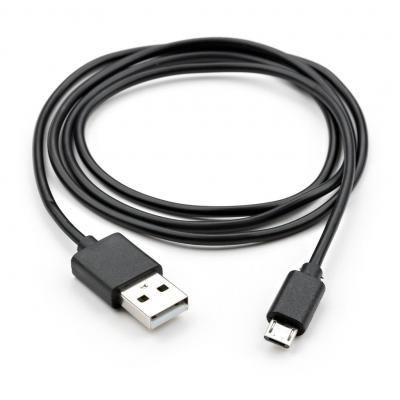Дата кабель USB 2.0 AM to Micro 5P PVC 1m black Vinga (VCPDCM1BK) | Зображення 1
