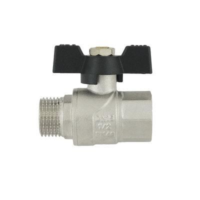 Кран кульовий Raftec BLACK PN40 ЗВ 1/2" метелик DRB11 | Зображення 1