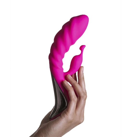 Вибратор Adrien Lastic Trigger с массирующими движениями ствола, Малиновый | Зображення 3