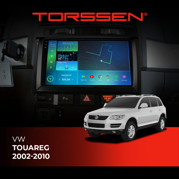 Штатна магнітола Torssen 2K VW Touareg 2002-2010 F96128 4G Carplay DSP