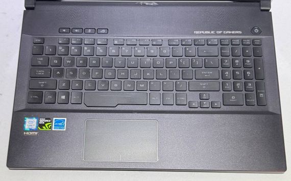 Ігровий ноутбук ASUS ROG Zephyrus GM501GS / 15.6" (1920x1080) IPS / Intel Core i7-8750H (6 (12) ядер по 2.2 - 4.1 GHz) / 16 GB DDR4 / 500 GB SSD / nVidia GeForce GTX 1070, 8 GB GDDR5, 256-bit / WebCam б/в | Зображення 3