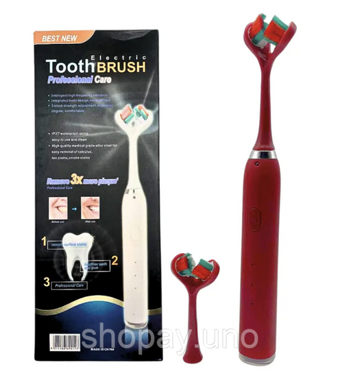 Аккумуляторная зубная щетка Electric Toothbrush Best New с двойной головкой ∙ Эффективная зубная щетка Electric Toothbrush | Зображення 4