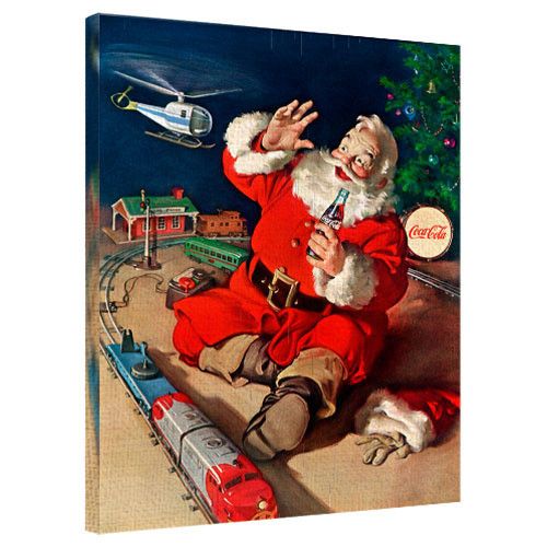 Картина на холсте Санта с Coca-Cola 40x50 см (H4050_15NG013)