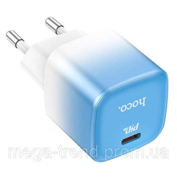 Адаптер мережевий Hoco single port charger C101A |Type-C, PD, 3A/20W| | Зображення 3