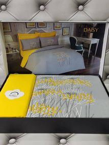 Постільна білизна з вишивкою Romeo Nak.Daisy Ранфорс Бавовна Євро розмір