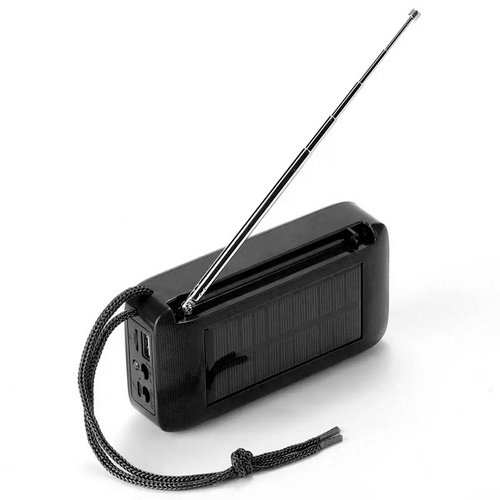 Портативна Bluetooth колонка TG368 з функцією гучного зв'язку, радіо, сонячна батарея, чорна | Зображення 1