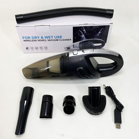 Потужний бездротовий пилосос автомобільний для сухого та вологого прибирання в машині та будинку +5 насадок | Зображення 7