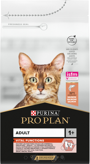 Сухий корм Purina PRO PLAN Adult 1+ Vital Functions для дорослих котів, лосось 1.5кг
