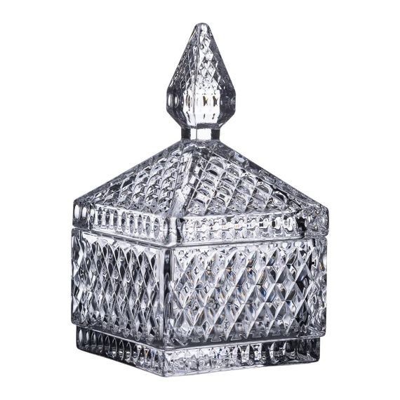 Цукерниця скляна з кришкою 8.5х8.5х15 см квадратна HP-YH-27 | Зображення 5