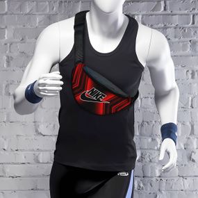 Сумка-бананка Nike мужская/женская спортивная 32×16 см с расширителем поясная сумка или сумка через плечо (3738)