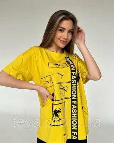 Футболка для жінок колір жовтий розмір XL FI_007293