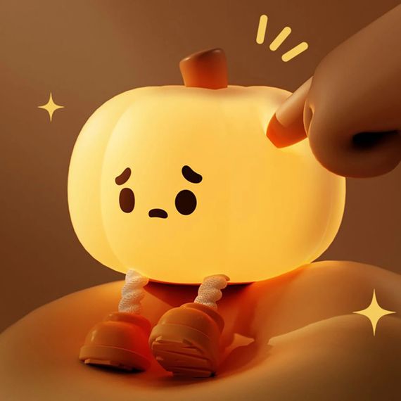 Силіконовий нічний світильник "Гарбузик" Pumpkin | Зображення 6