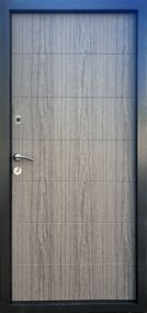 Входные двери Qdoors Металл/МДФ Стандарт М Горизонталь графит/дуб вулканический Серый, Натуральное дерево