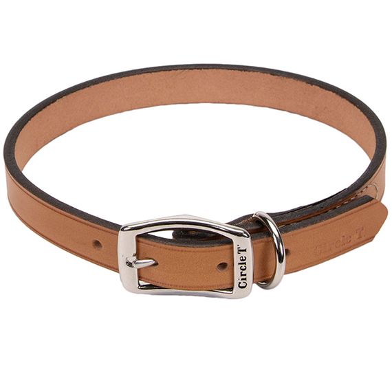 Нашийник шкіряний Coastal Circle-T Leather Town, 60 см, бежевий
