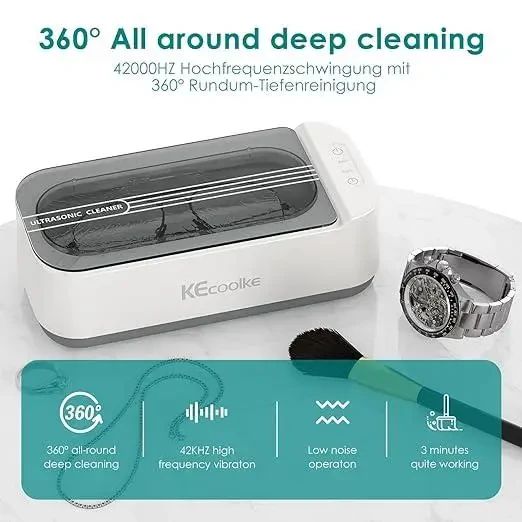Ультразвукова ванна для чищення ювелірних виробів,очків  Kecoolke Ultrasonic SU-707A 400 мл з таймером | Зображення 3