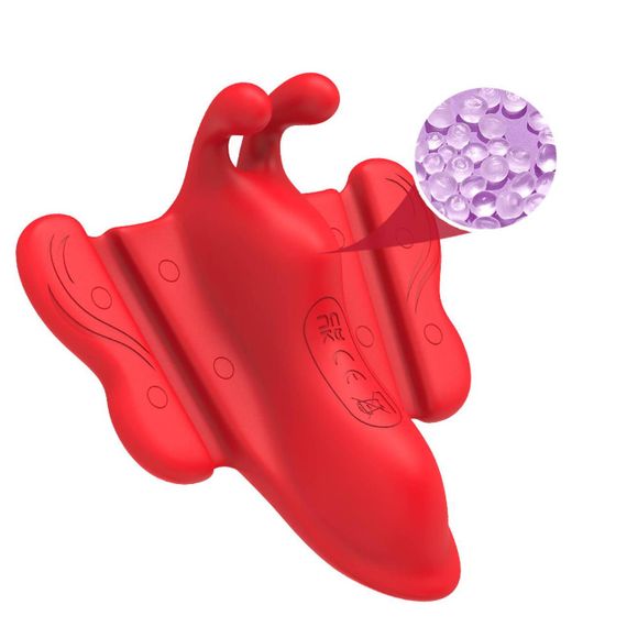 Кліторальний стимулятор - Butterfly Kiss Remote Clitoral Stimulator Red Sex Aura | Зображення 6