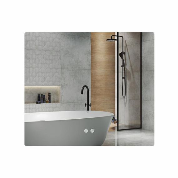 Дзеркало Qtap Taurus (TA2) 800×700 мм з LED-підсвіткою Touch, з антизапотіванням, з димером, темп. кольору (3000-6500K)