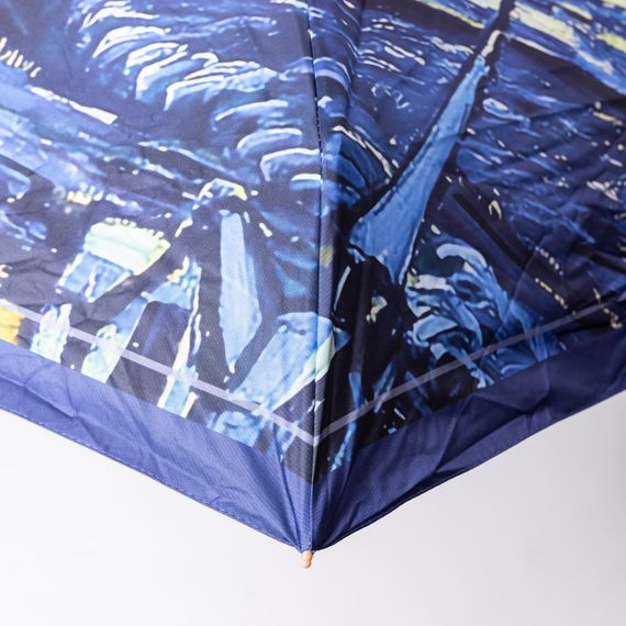 Парасолька механічна Ван Гога «Зоряна ніч» міцна надійна з поліестеру діаметр 91 см HP-23-1BL | Зображення 7