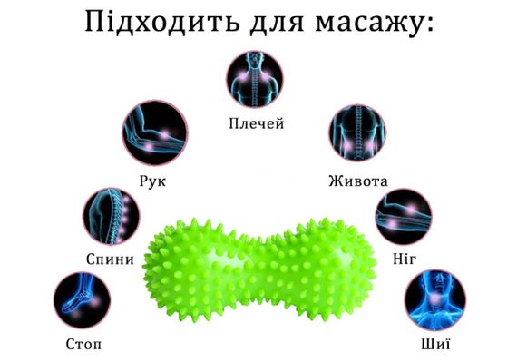 Масажний м'ячик EasyFit Goober із шипами зелений (EF-1072-GN) | Зображення 3