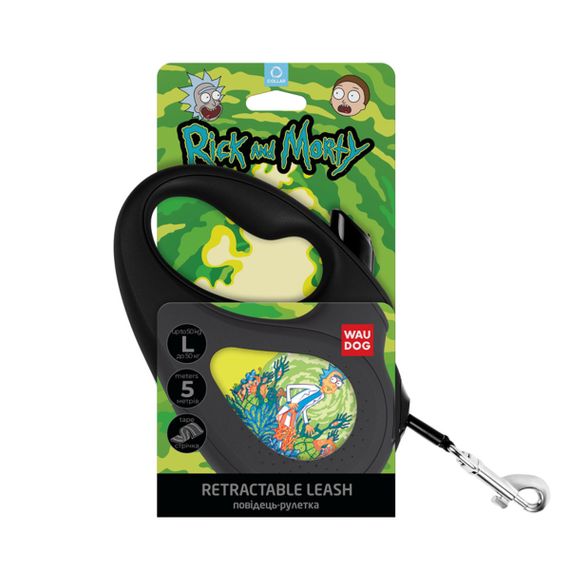 Рулетка для собак Waudog R-Leash L з малюнком "Рік Та Морті 2", стрічка, 5 м | Зображення 3