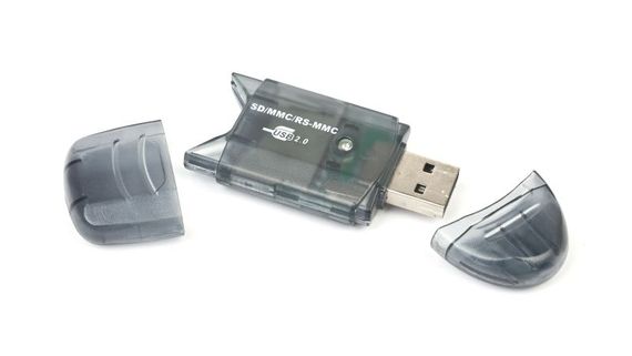 Зовнішній картрідер FD2-SD-1, USB 2.0, для  SD, MMC, RS-MMC | Зображення 1