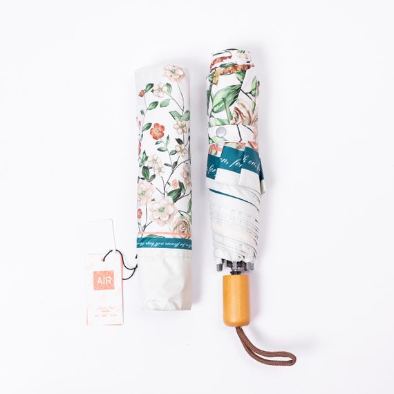 Парасолька механічна елегантна з принтом міцна надійна з поліестеру діаметр 99 см Зелений HP-23-15GR | Зображення 7