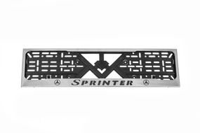 Рамка под номер хром (1 шт, нержавейка) для Mercedes Sprinter W907/W910 2018-2024 гг
