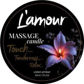 Массажная свеча L'amour Violet Amber с ароматом фиалки и ванили, 30 мл Sex Aura