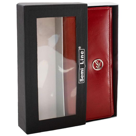 Гаманець жіночий шкіряний Semi Line RFID Red (P8273-2) | Зображення 2