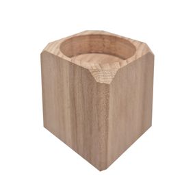 Свічник дерев'яний для свічок-таблеток Candlestick-5, 4,5×4,5×5,5 см