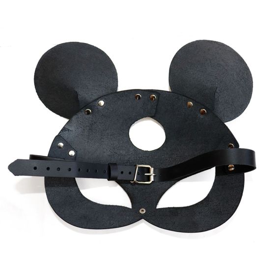 Кожаная маска мышки Art of Sex - Mouse Mask, цвет Черный | Зображення 3