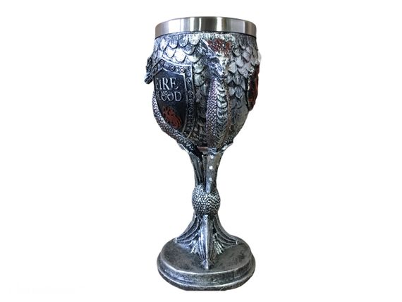 Бокал для Вина Кружка Чашка Череп Игра Престолов Game Of Thrones Fire and Blood Кубок Готика Подарок | Зображення 2