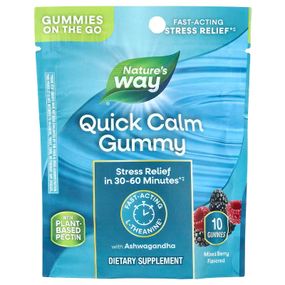 Успокаивающий комплекс Nature's Way Quick Calm Gummy 10 Gummies (Mixed Berry)