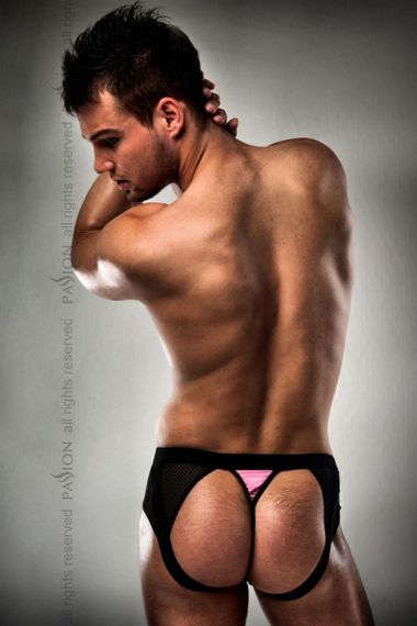 Розпродаж!!! Чоловічі трусики з рожевим гульфіком Passion 007 THONG pink S/M - Passion | Зображення 1