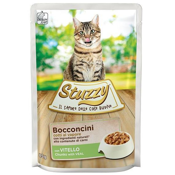 Stuzzy Cat Veal штузи телятина в соусі консерви для котів, вологий корм, пауч 85г