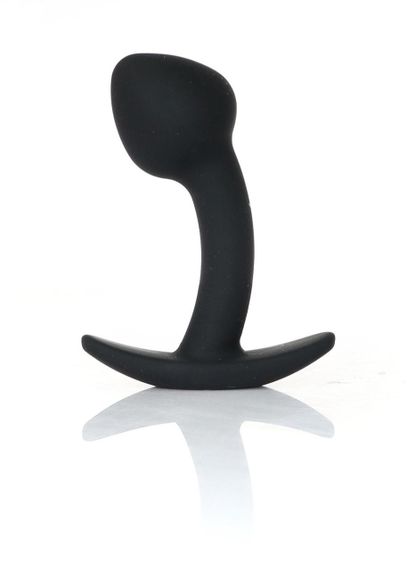 Анальна пробка - Silicone Black Curved Plug S sexstyle
