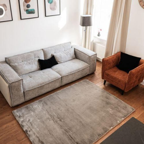 Килимок для підлоги з еко-хутра ТМ Dariana Elegant 160*220 см кварц | Зображення 4