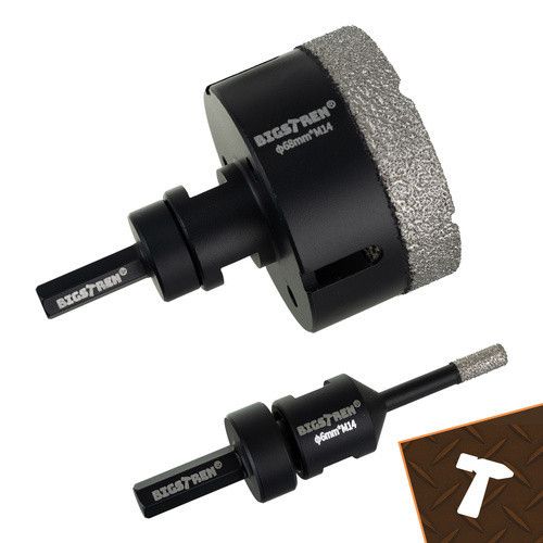 Набор алмазных коронок BIGSTREN M14 6–68 мм + адаптер — 6 предметов для керамики, камня и мрамора | Зображення 6