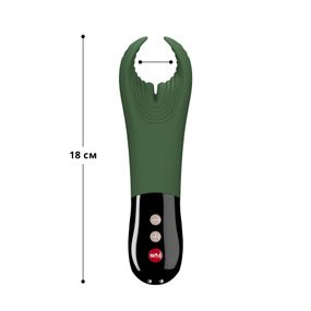 Вибратор для пениса Fun Factory MANTA moss green/black, подходит для парных игр